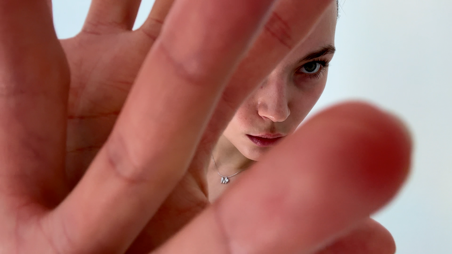 ALPHABET Diamond Necklace L White