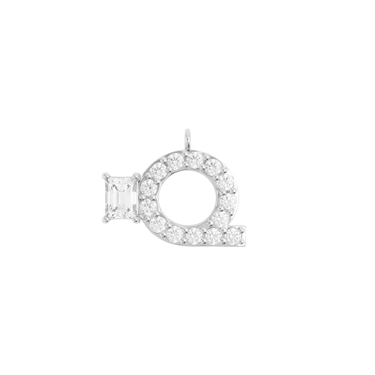 ALPHABET Diamond Necklace Q White